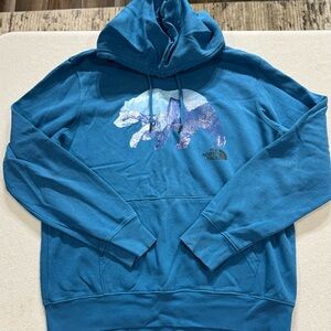 The North Face Blue Graphic Hoodie Sweatshirt